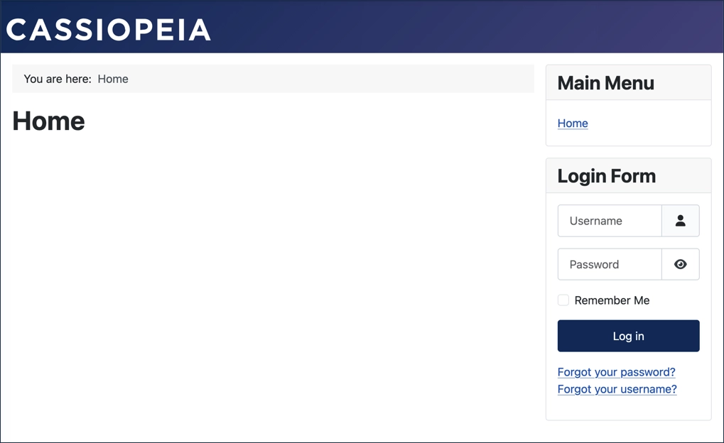 Login form